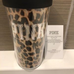 LIMITED EDITION PINK Leopard Print Travel Mug NEW